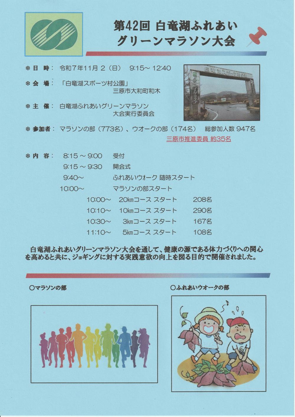 白竜湖ふれあいマラソン　資料a4